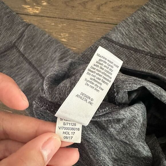 Athleta Excursion Tight Leggings Jogger Size small  Gray stretchy w/ pockets - Picture 7 of 8